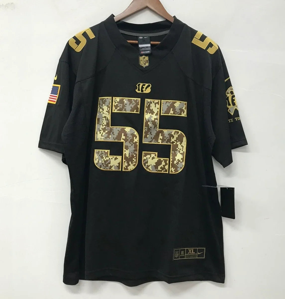 Vontaze Burfict Cincinnati Bengals military salute to service Jersey product image 2, provided for visual reference and