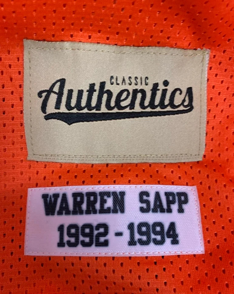 Warren Sapp Miami Hurricanes Jersey Classic Authentics product image 3, provided for visual reference and product detail