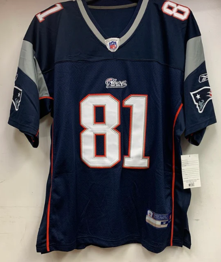 Aaron Hernandez New England Patriots Jersey blue product image 2, provided for visual reference and product detail review
