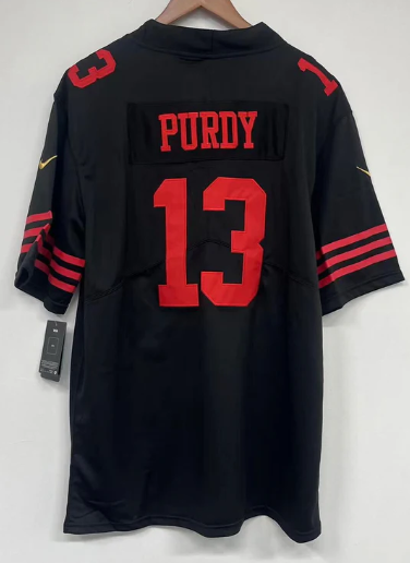 Brock Purdy San Francisco 49ers Jersey black product image 1, provided for visual reference and product detail review