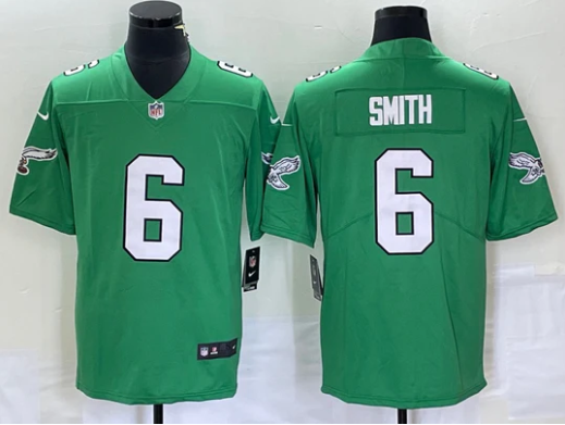 DeVonta Smith Philadelphia Eagles Jersey Kelly Green product image 1, provided for visual reference and product detail review