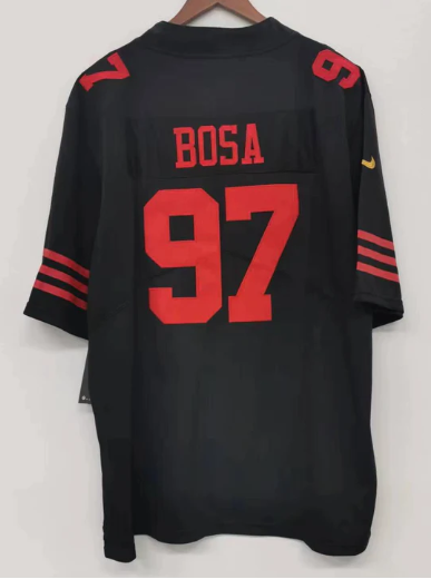 Nick Bosa San Francisco 49ers Jersey black product image 1, provided for visual reference and product detail review
