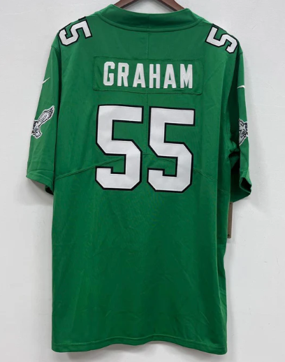 Brandon Graham Philadelphia Eagles Jersey Kelly Green product image 1, provided for visual reference and product detail