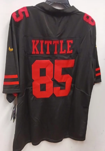 George Kittle San Francisco 49ers NFL Nike Jersey black product image 1, provided for visual reference and product detail