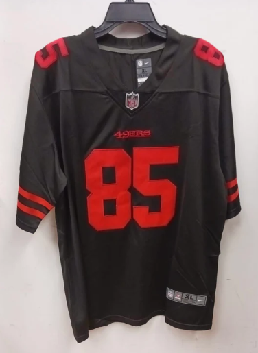 George Kittle San Francisco 49ers NFL Nike Jersey black product image 2, provided for visual reference and product detail