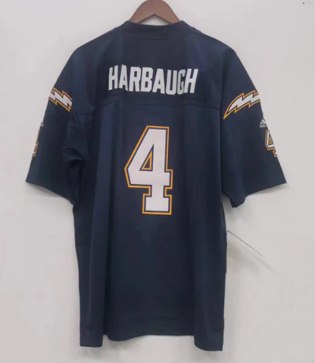 Jim Harbaugh San Diego Chargers Jersey blue product image 1, provided for visual reference and product detail review