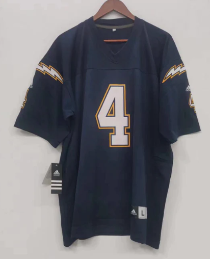 Jim Harbaugh San Diego Chargers Jersey blue product image 2, provided for visual reference and product detail review