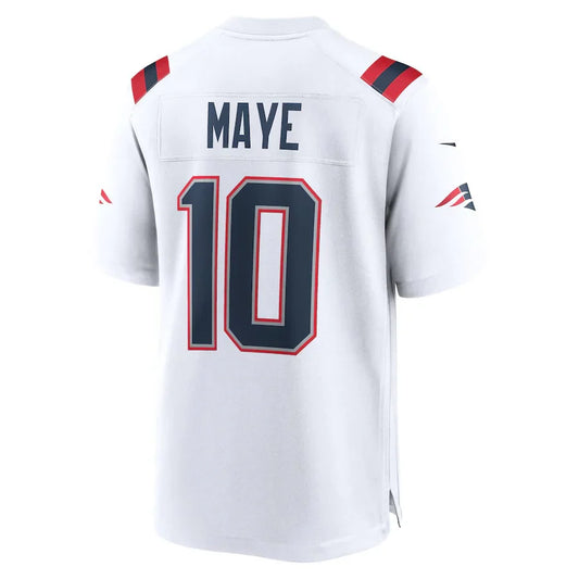 Drake Maye New England Patriots Official NFL Nike YOUTH KIDS Jersey white product image 1, provided for visual reference and