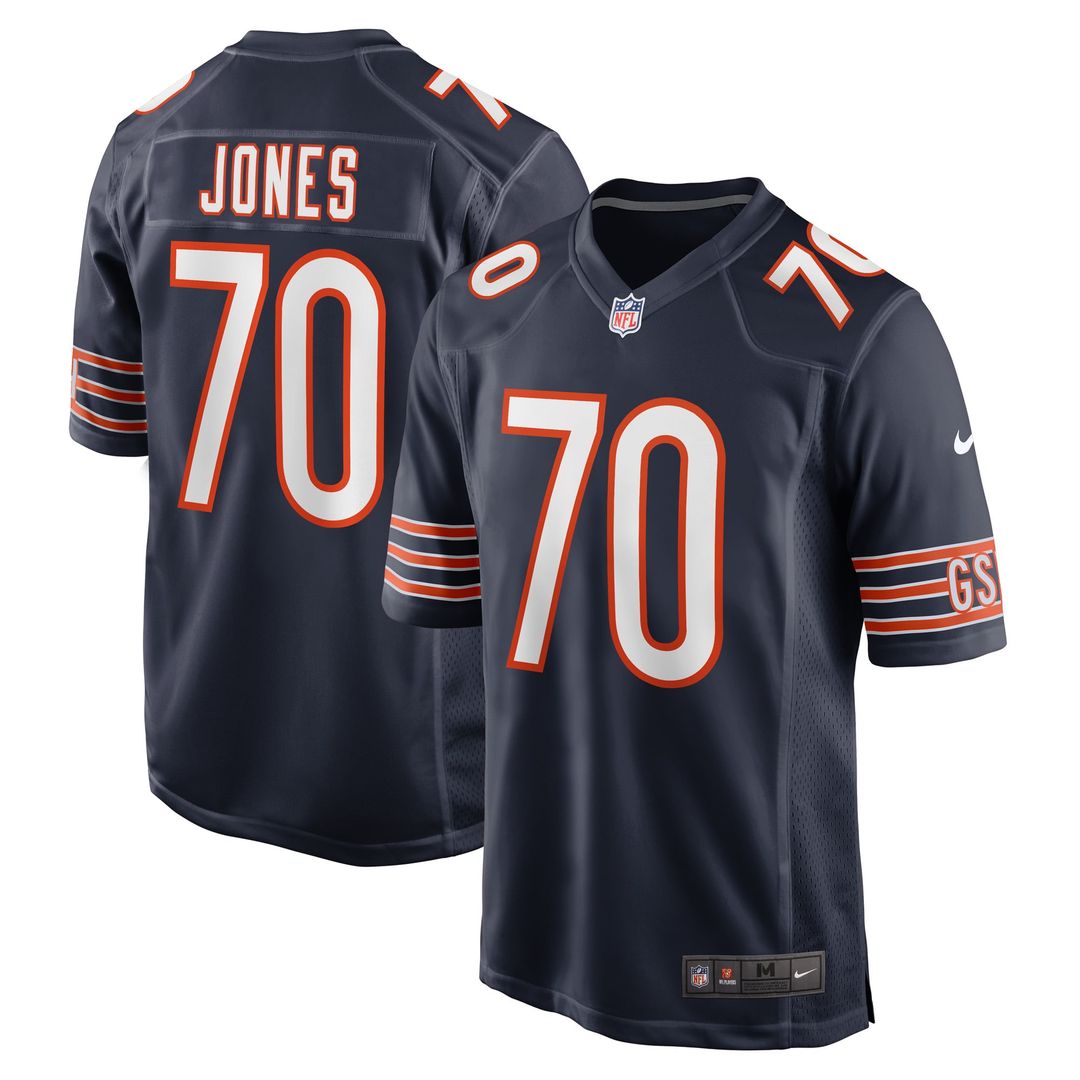 Men's Chicago Bears Braxton Jones Nike Navy Game Player product image 1