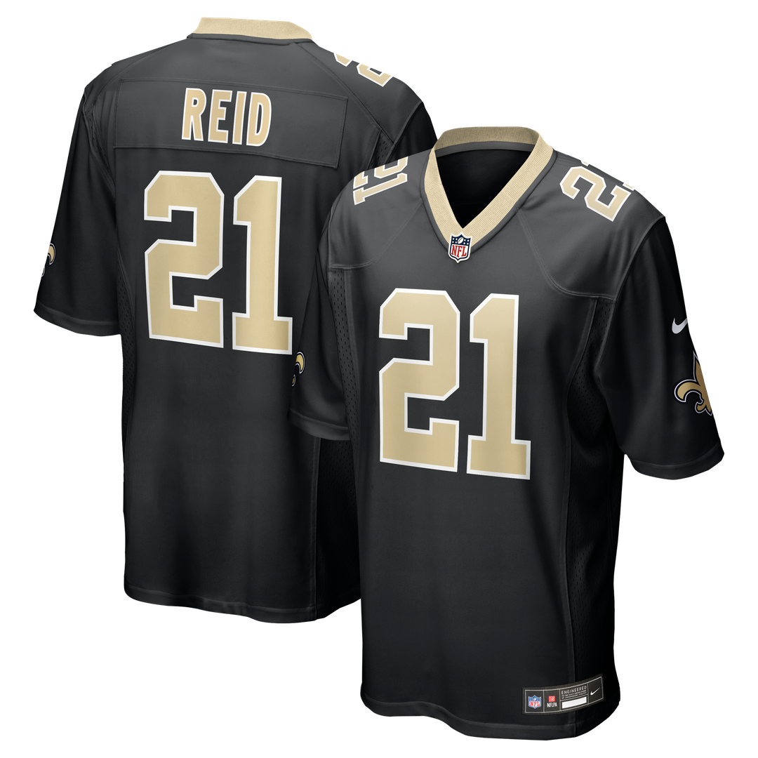 Men's New Orleans Saints Justin Reid Nike Black Team Game product image 1