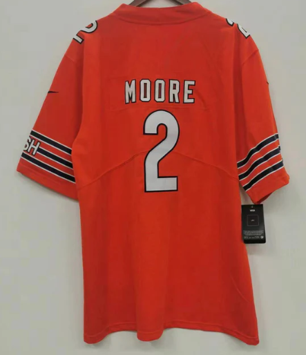 D.J. Moore Chicago Bears Jersey orange product image 1, provided for visual reference and product detail review