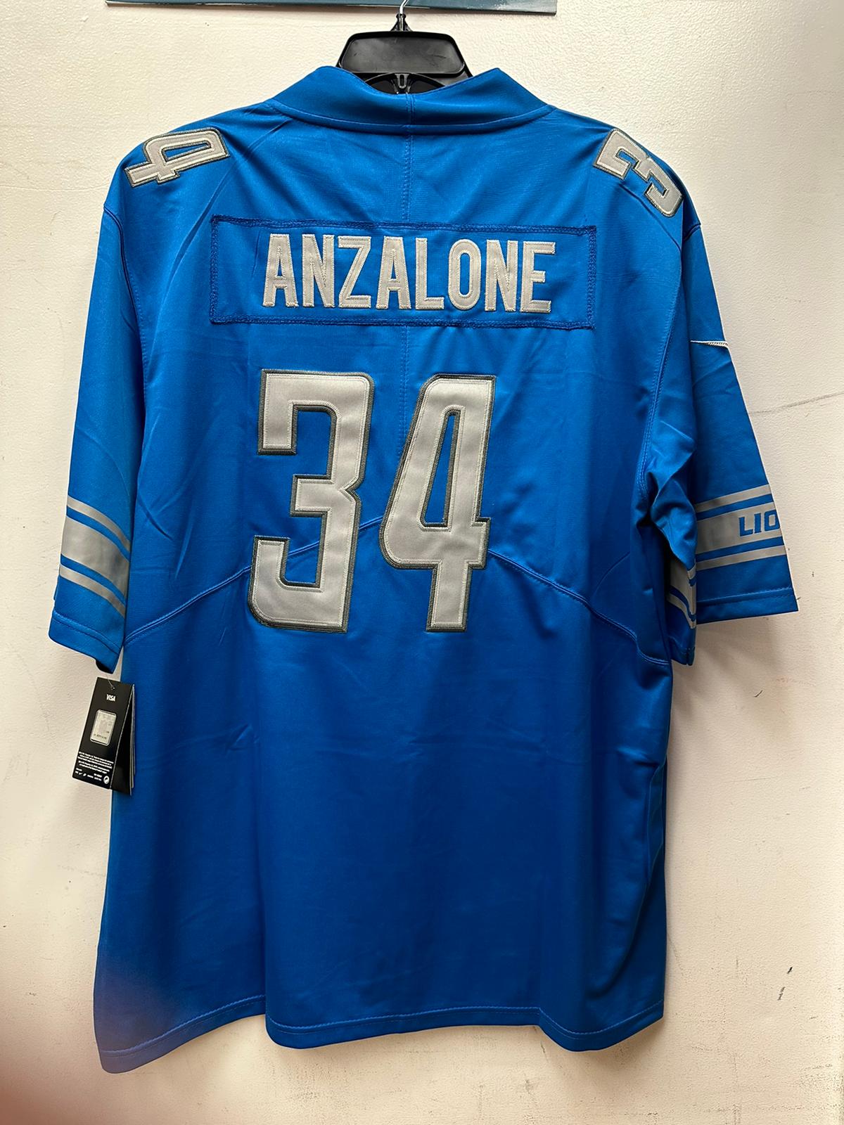Alex Anzalone Detroit Lions Jersey blue product image 1, provided for visual reference and product detail review