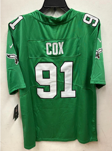 Fletcher Cox Philadelphia Eagles Jersey 2023 Kelly green product image 1, provided for visual reference and product detail