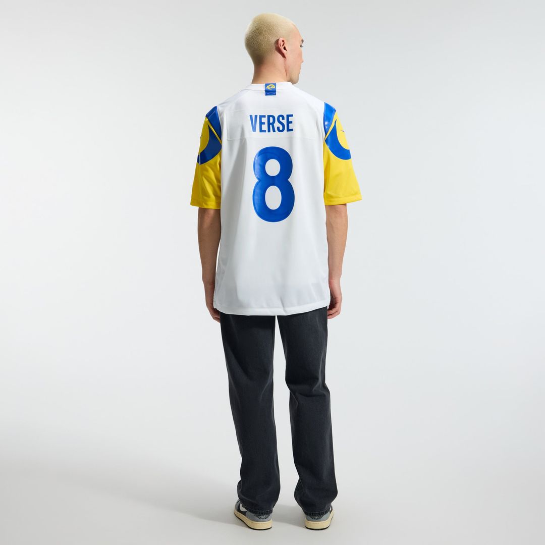 Men's Los Angeles Rams Jared Verse Nike White Game Player product image 5