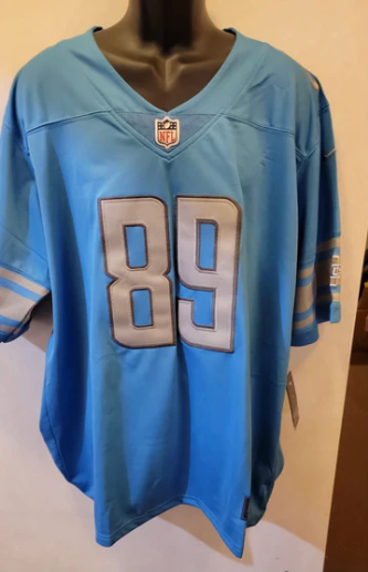 Dan Campbell Detroit Lions Jersey light blue product image 2, provided for visual reference and product detail review
