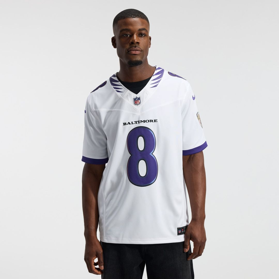 Men's Baltimore Ravens Lamar Jackson Nike White Vapor product image 2