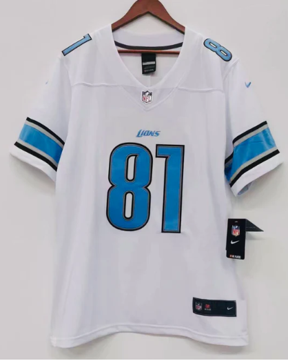 Calvin Johnson Detroit Lions Official NFL Nike Jersey white product image 2, provided for visual reference and product