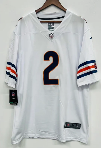 D.J. Moore Chicago Bears Jersey white product image 2, provided for visual reference and product detail review
