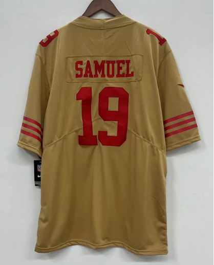 Deebo Samuel San Francisco 49ers Jersey gold product image 1, provided for visual reference and product detail review