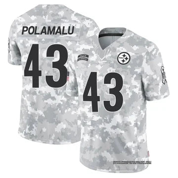 Troy Polamalu Youth Kids Pittsburgh Steelers Official NFL Nike Salute to Service Jersey product image 1, provided for visual