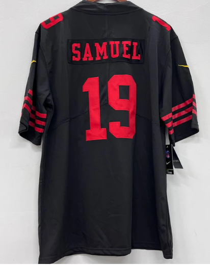 Deebo Samuel San Francisco 49ers Jersey black product image 1, provided for visual reference and product detail review