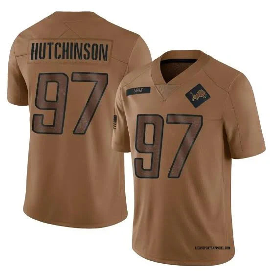 Aiden Hutchinson YOUTH KIDS Detroit Lions Official NFL Nike Salute to Service Jersey product image 1, provided for visual