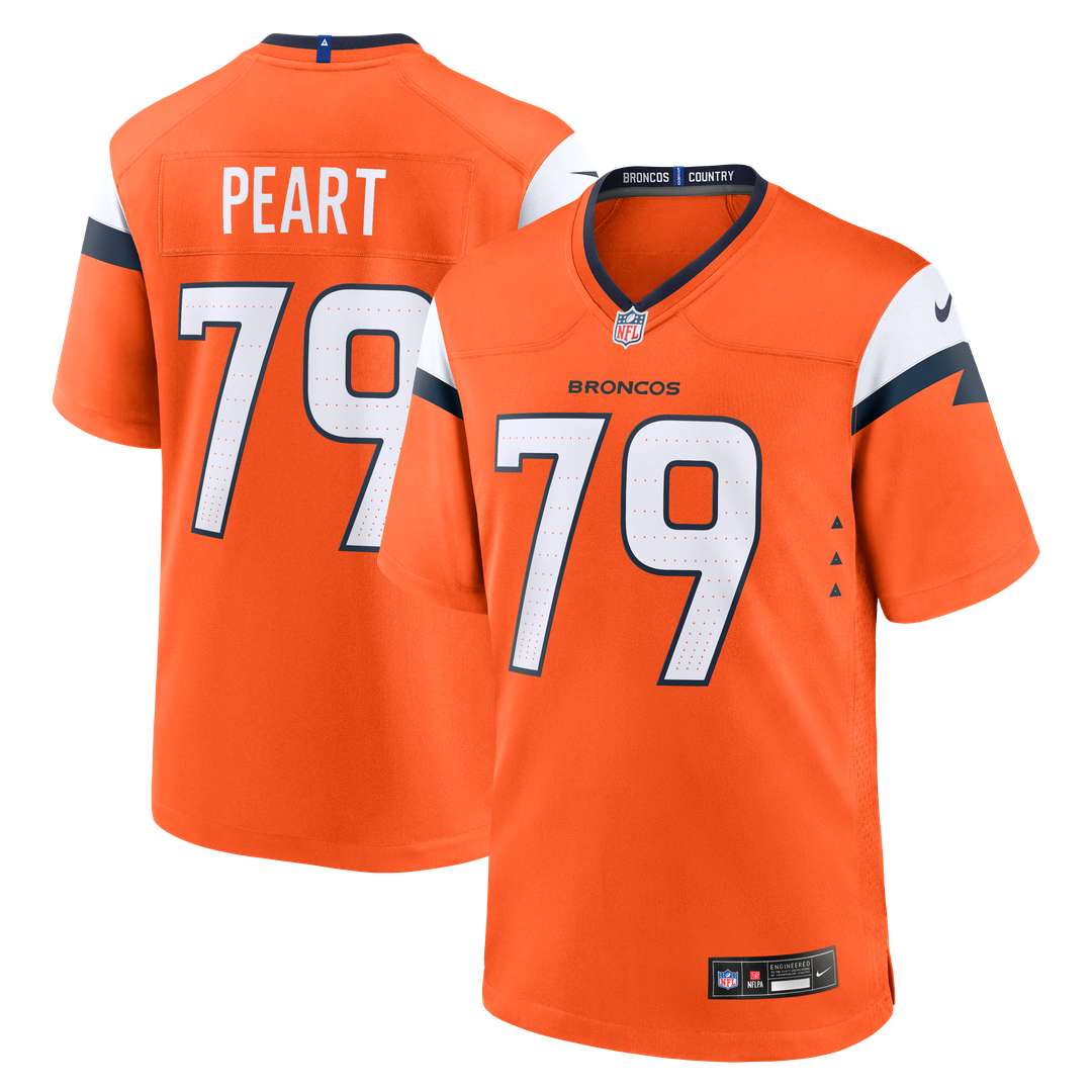 Men's Denver Broncos Matt Peart Nike Orange Team Game Jersey product image 1