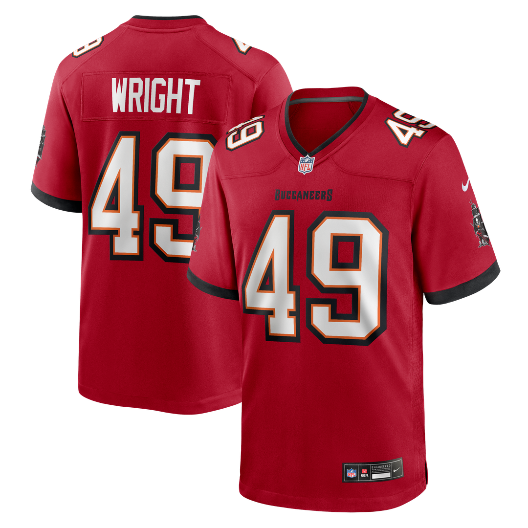 Men's Tampa Bay Buccaneers Owen Wright Nike Red Team Game product image 1