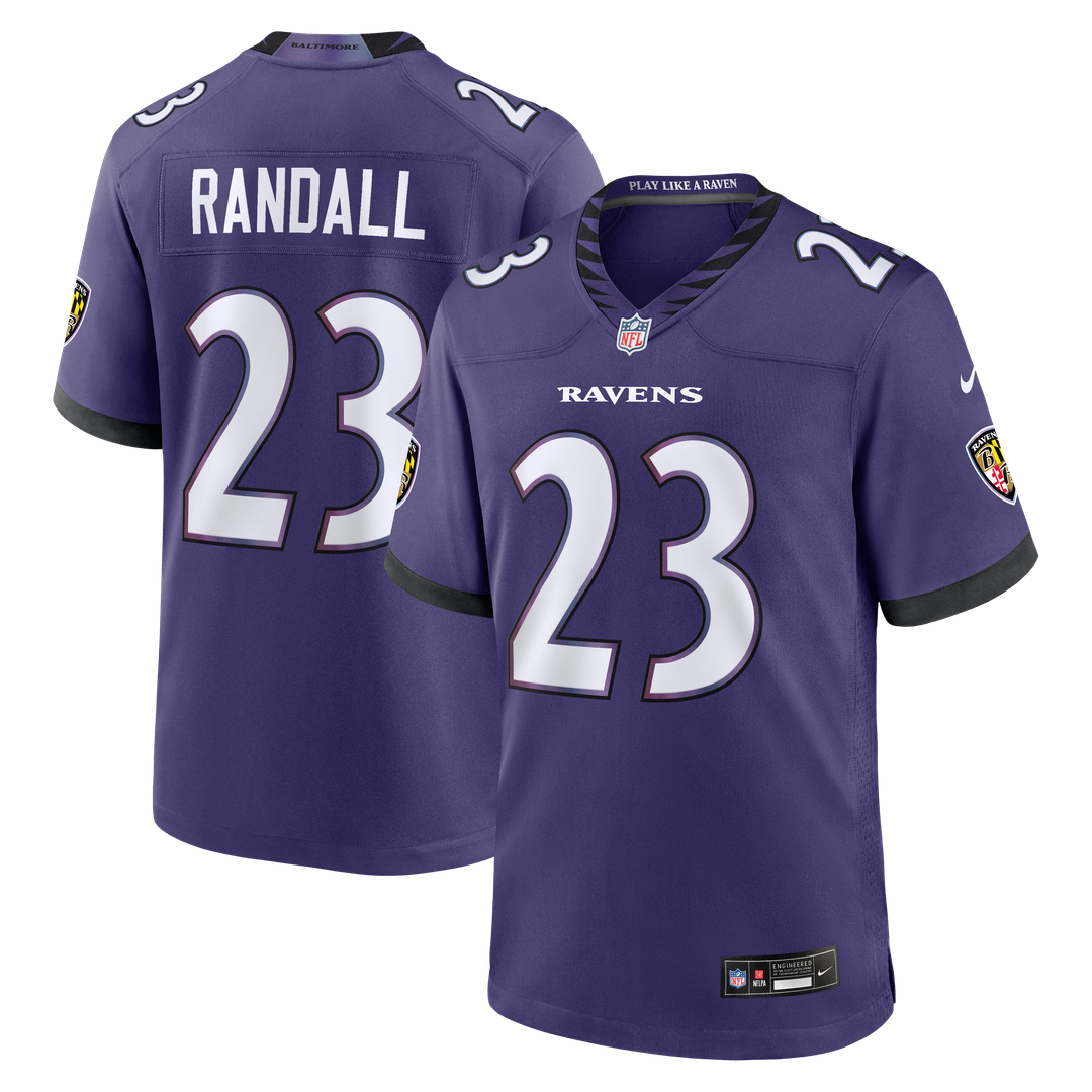 Men's Baltimore Ravens Adam Randall Nike Purple Team Game product image 1