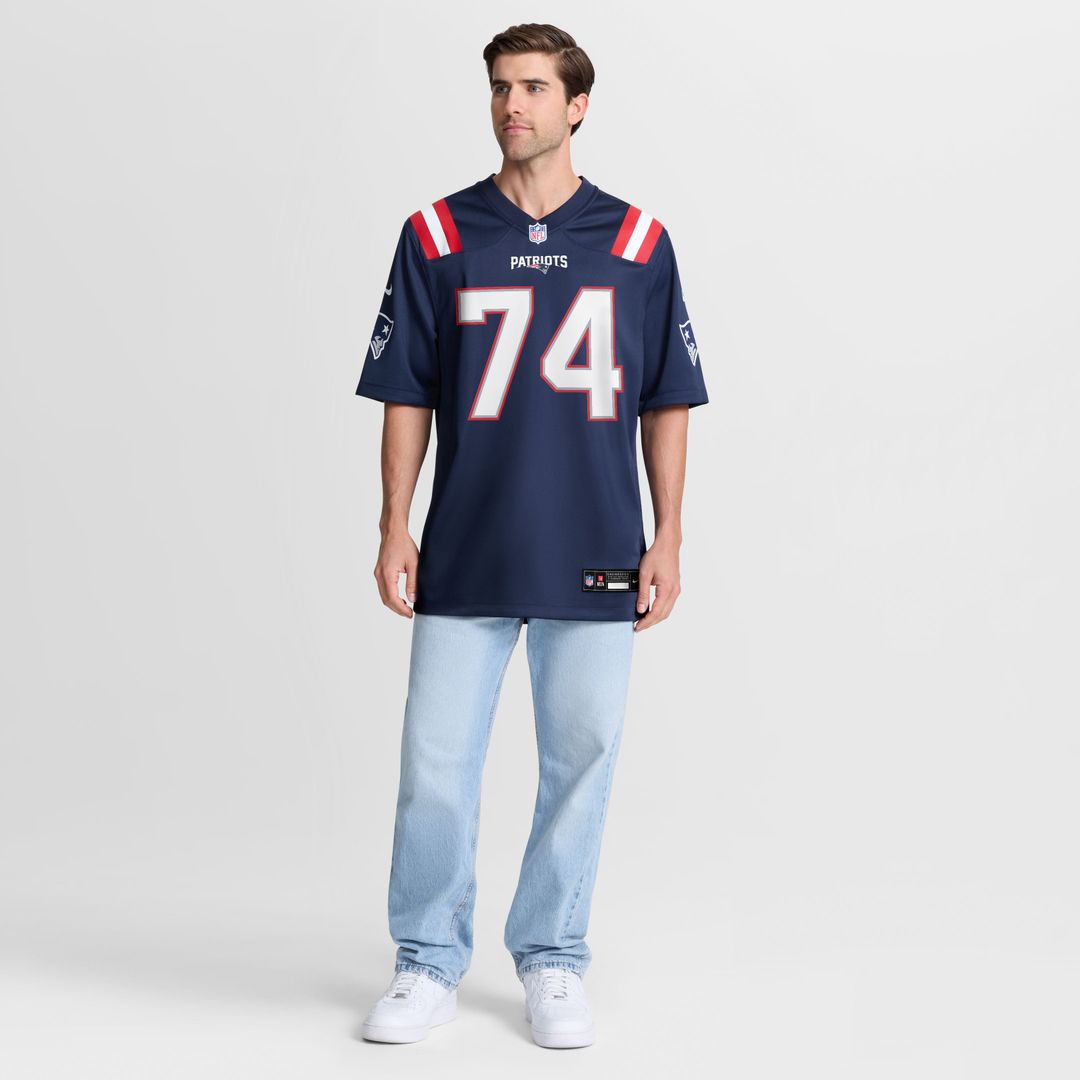 Men's New England Patriots Caleb Lomu Nike Navy Team Game product image 2