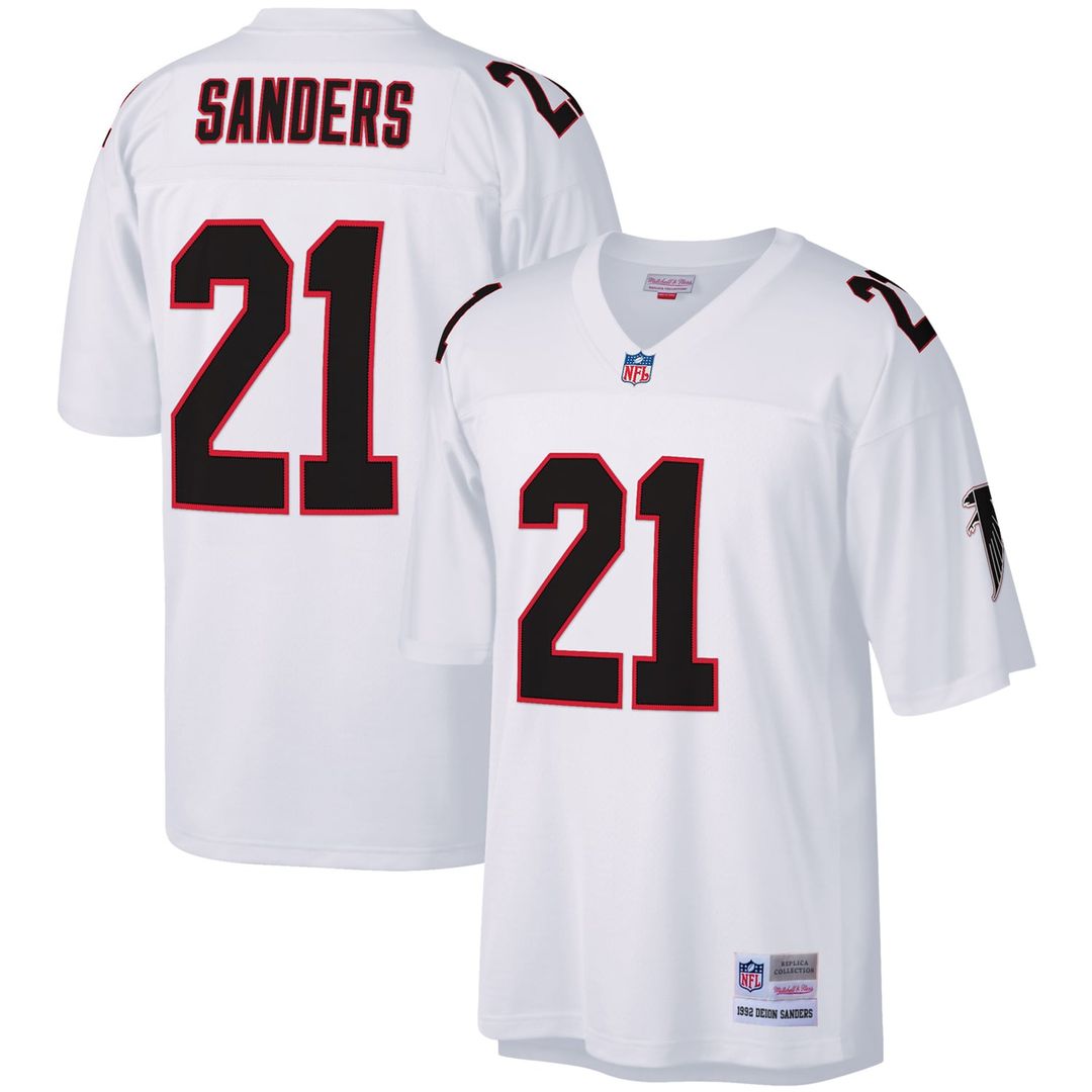 Men's Atlanta Falcons Deion Sanders Mitchell & Ness White product image 4