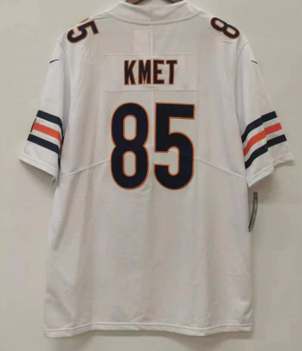Cole Kmet Chicago Bears Jersey white product image 1, provided for visual reference and product detail review