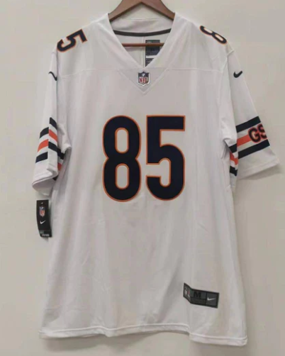 Cole Kmet Chicago Bears Jersey white product image 2, provided for visual reference and product detail review