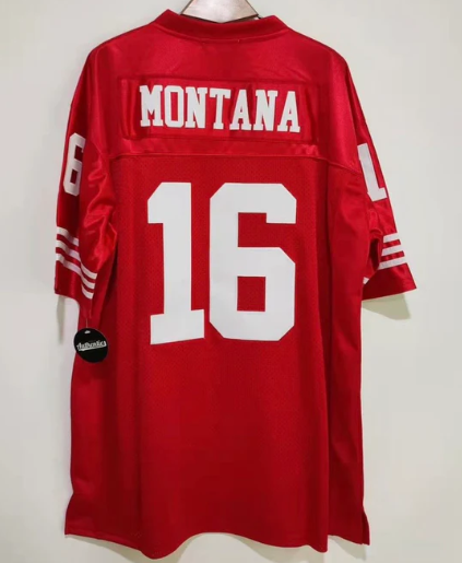 Joe Montana San Francisco 49ers Jersey Classic Authentics product image 1, provided for visual reference and product detail
