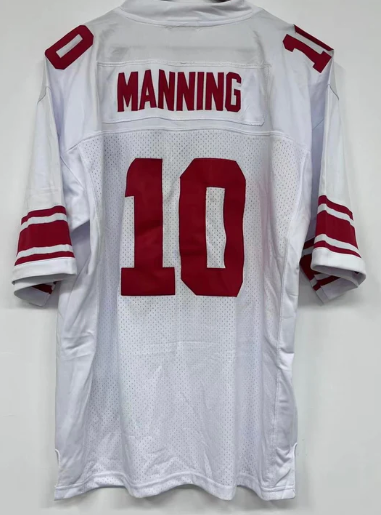 Eli Manning New York Giants Jersey white Super Bowl XLII patch product image 1, provided for visual reference and product