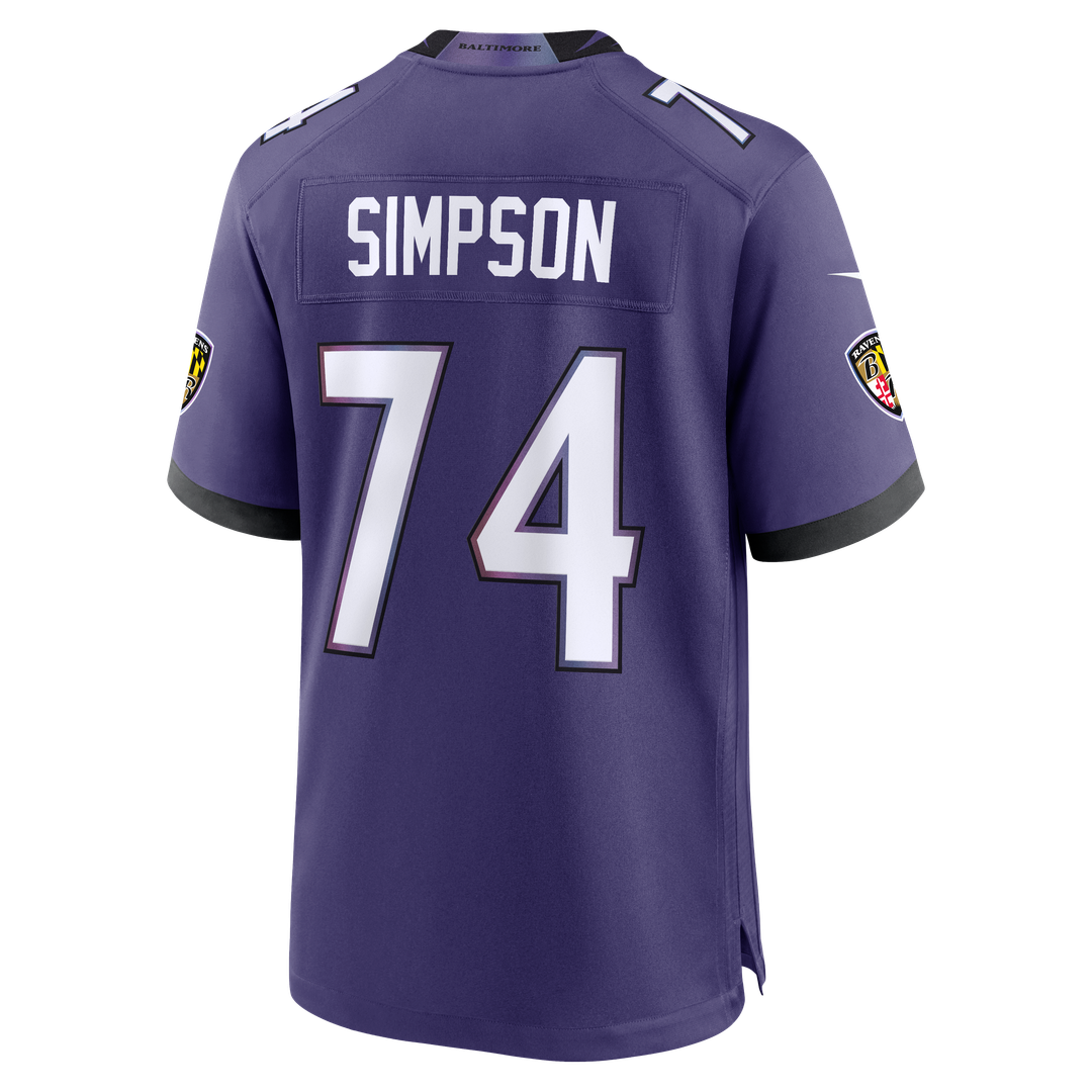 Men's Baltimore Ravens John Simpson Nike Purple Team Game product image 3