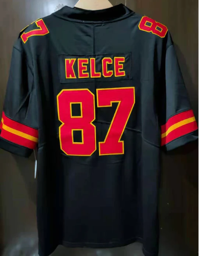 Travis Kelce Kansas City Chiefs Jersey black Classic Authentics product image 1, provided for visual reference and product