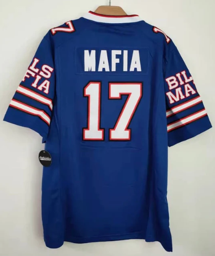 Buffalo Bills Mafia Jersey Blue Classic Authentics product image 1, provided for visual reference and product detail review