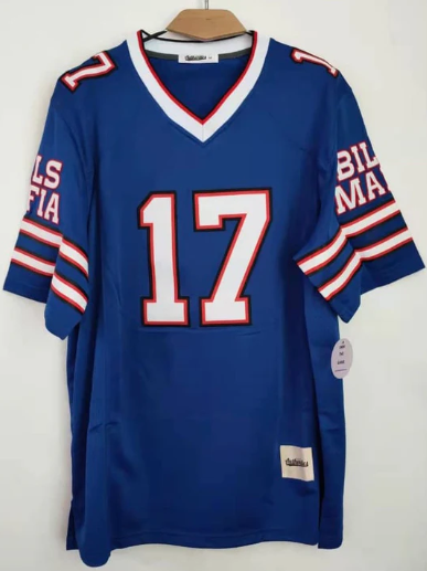 Buffalo Bills Mafia Jersey Blue Classic Authentics product image 2, provided for visual reference and product detail review