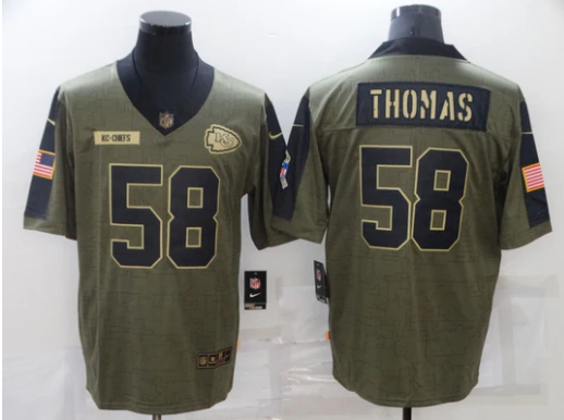 Derrick Thomas Kansas City Chiefs military salute to service Jersey product image 1, provided for visual reference and