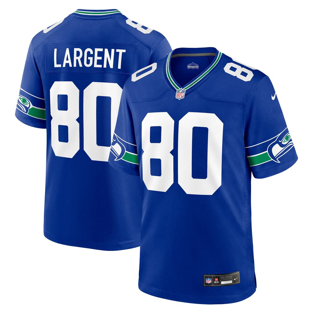 Men's Seattle Seahawks Steve Largent Nike Royal Throwback product image 1