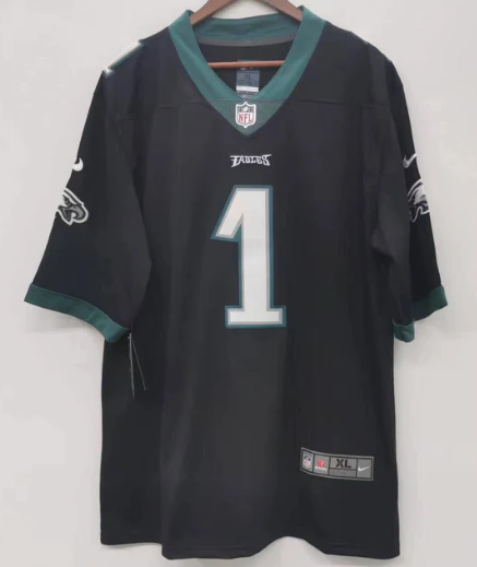 Jalen Hurts Philadelphia Eagles black NIKE Jersey product image 2, provided for visual reference and product detail review