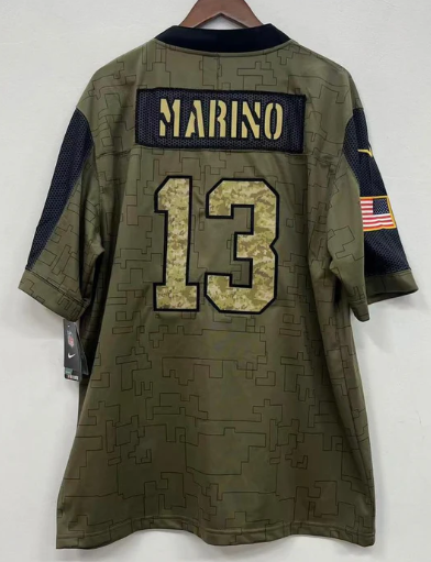 Dan Marino Miami Dolphins military salute to service Jersey product image 1, provided for visual reference and product