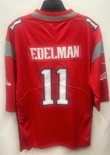 Julian Edelman New England Patriots Jersey red Nike product image 2, provided for visual reference and product detail review