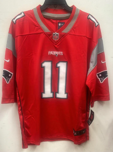 Julian Edelman New England Patriots Jersey red Nike product image 3, provided for visual reference and product detail review