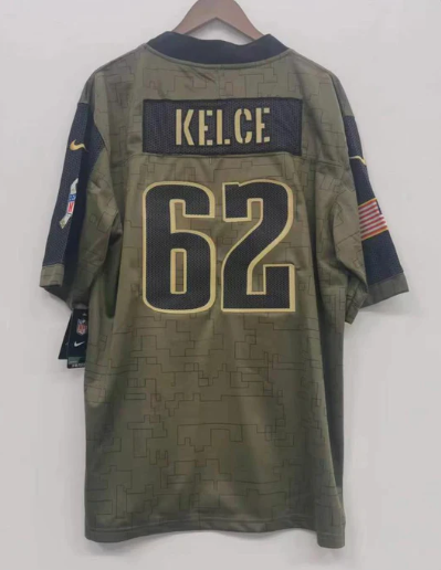 Jason Kelce Philadelphia Eagles military salute to service Nike Jersey product image 1, provided for visual reference and