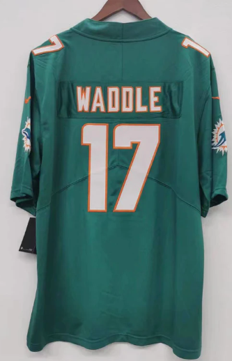 Jaylen Waddle Miami Dolphins Nike Jersey product image 1, provided for visual reference and product detail review