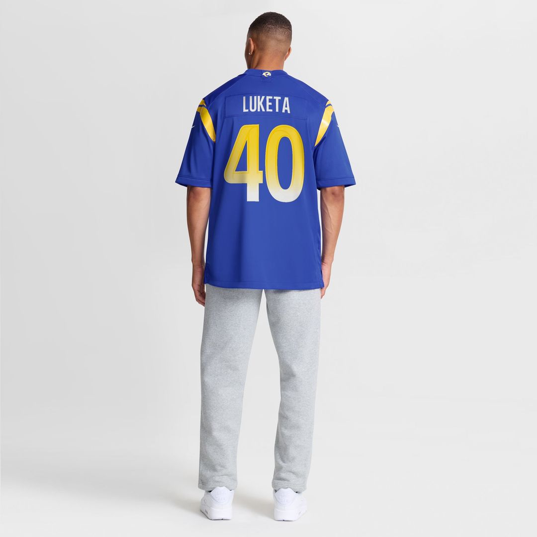 Men's Los Angeles Rams Jesse Luketa Nike Royal Team Game product image 5