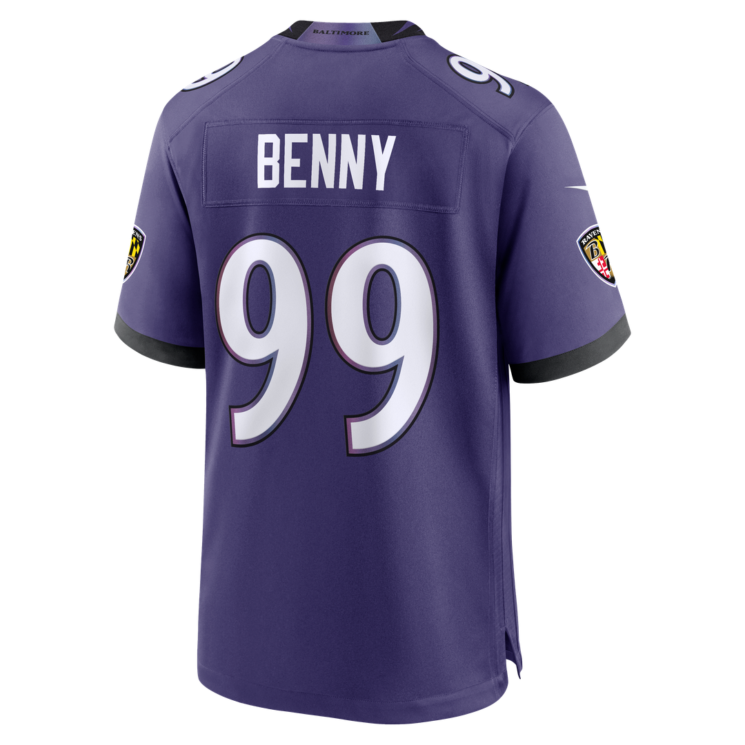 Men's Baltimore Ravens Rayshaun Benny Nike Purple Team Game product image 3