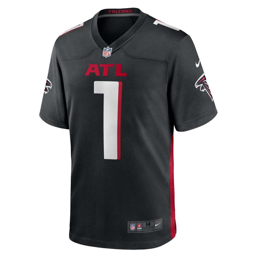 Men's Atlanta Falcons Number 1 Dad Nike Black Game Jersey product image 2